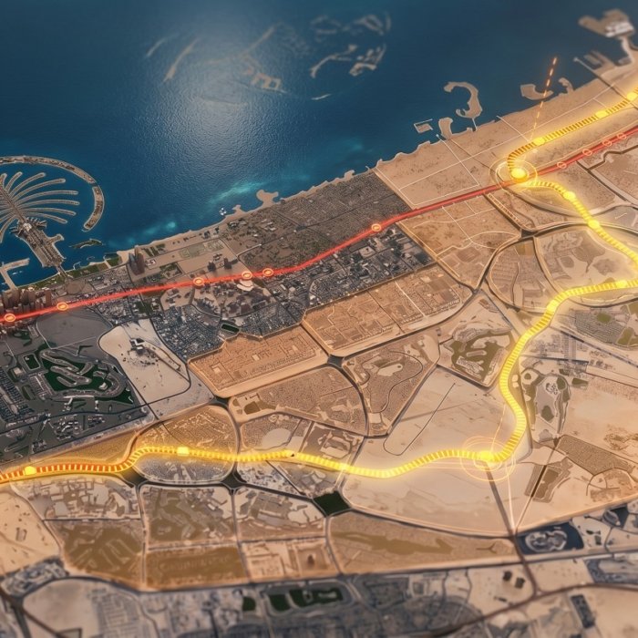 How the Gold Line Redraws Dubai’s Map for 2040