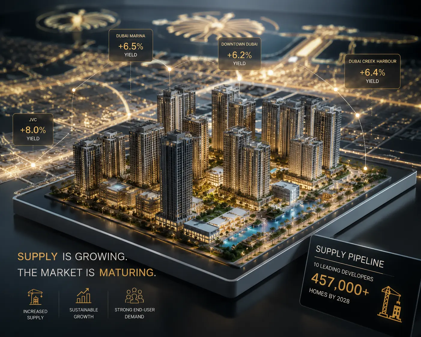 Dubai Real Estate in June 2026: Why the Market Rebounded Faster Than Anyone Expected 3 Dubai real estate market 2026 supply and demand analysis