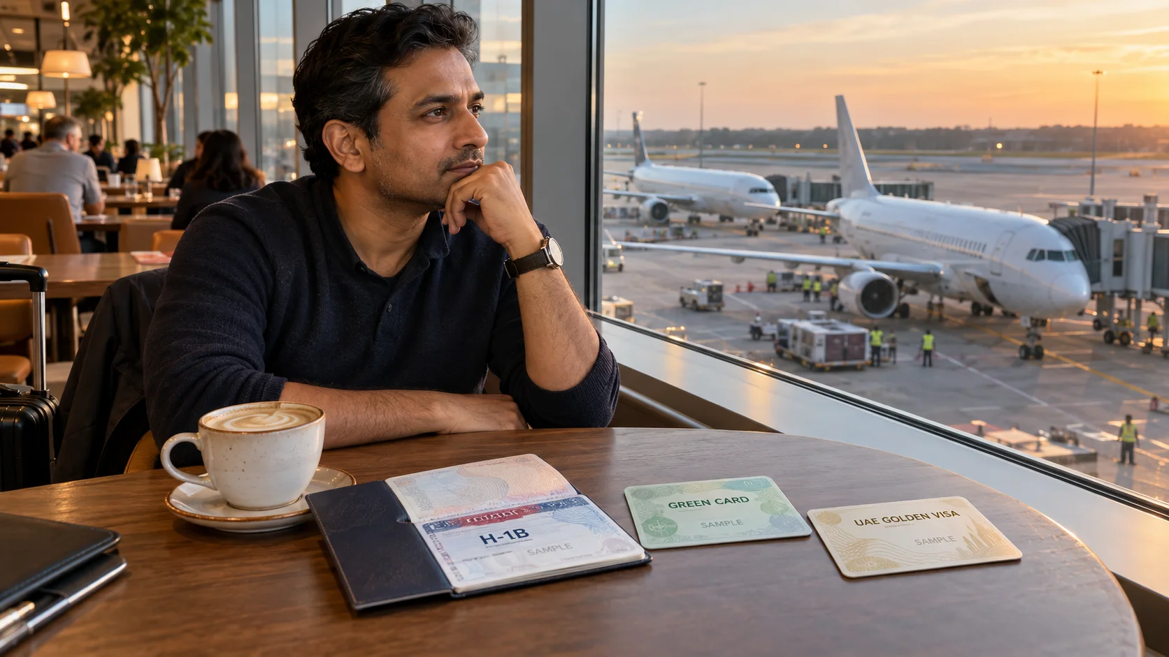 Airport Coffee and Visa Cards